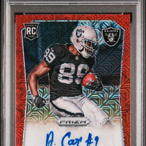 2015 Panini Prizm Amari Cooper ROOKIE AUTO Mojo Red /45 PSA 9 MINT PSA 10 AUTO